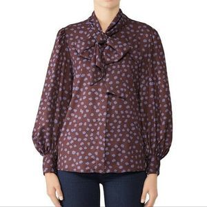 HUNTER BELL Purple and Brown Blouse